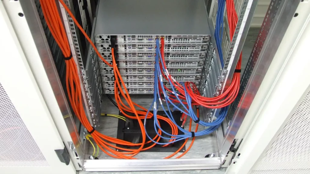 Servers in racks